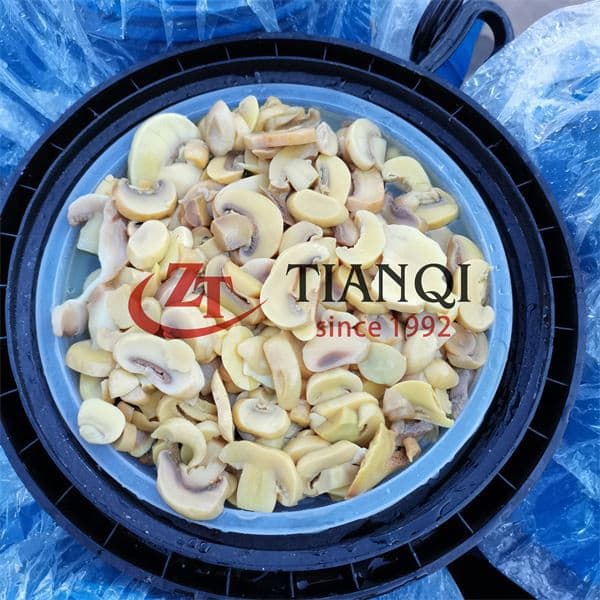 Свежий цельный гриб в SO2 в барабане